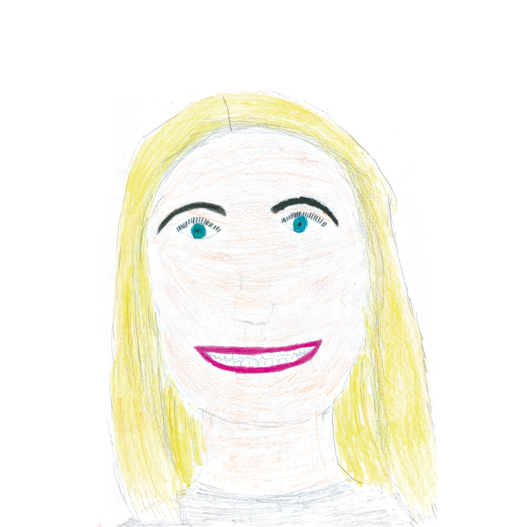 Jacqueline Huith Porträt einer Person mit blonden Haaren, blauen Augen und einem breiten Lächeln.